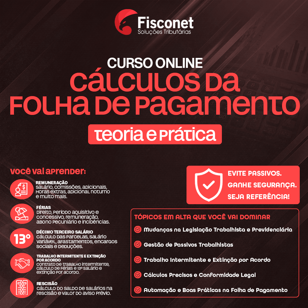 CÁLCULOS DA FOLHA DE PAGAMENTO - TEORIA E PRÁTICA 2026